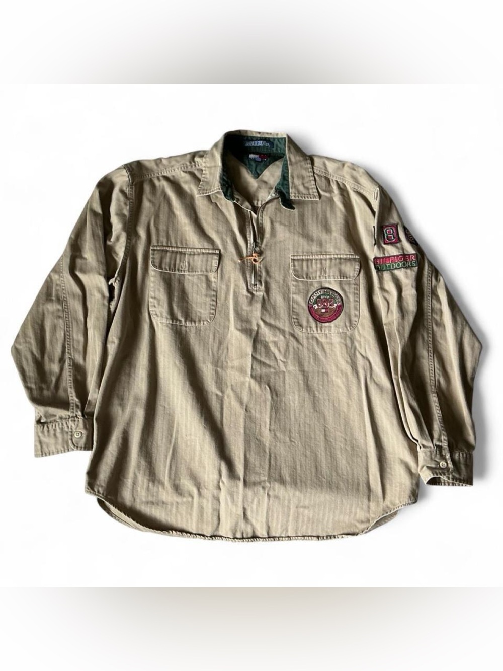 Outdoors Khaki Long-Sleeve Pullover Shirt